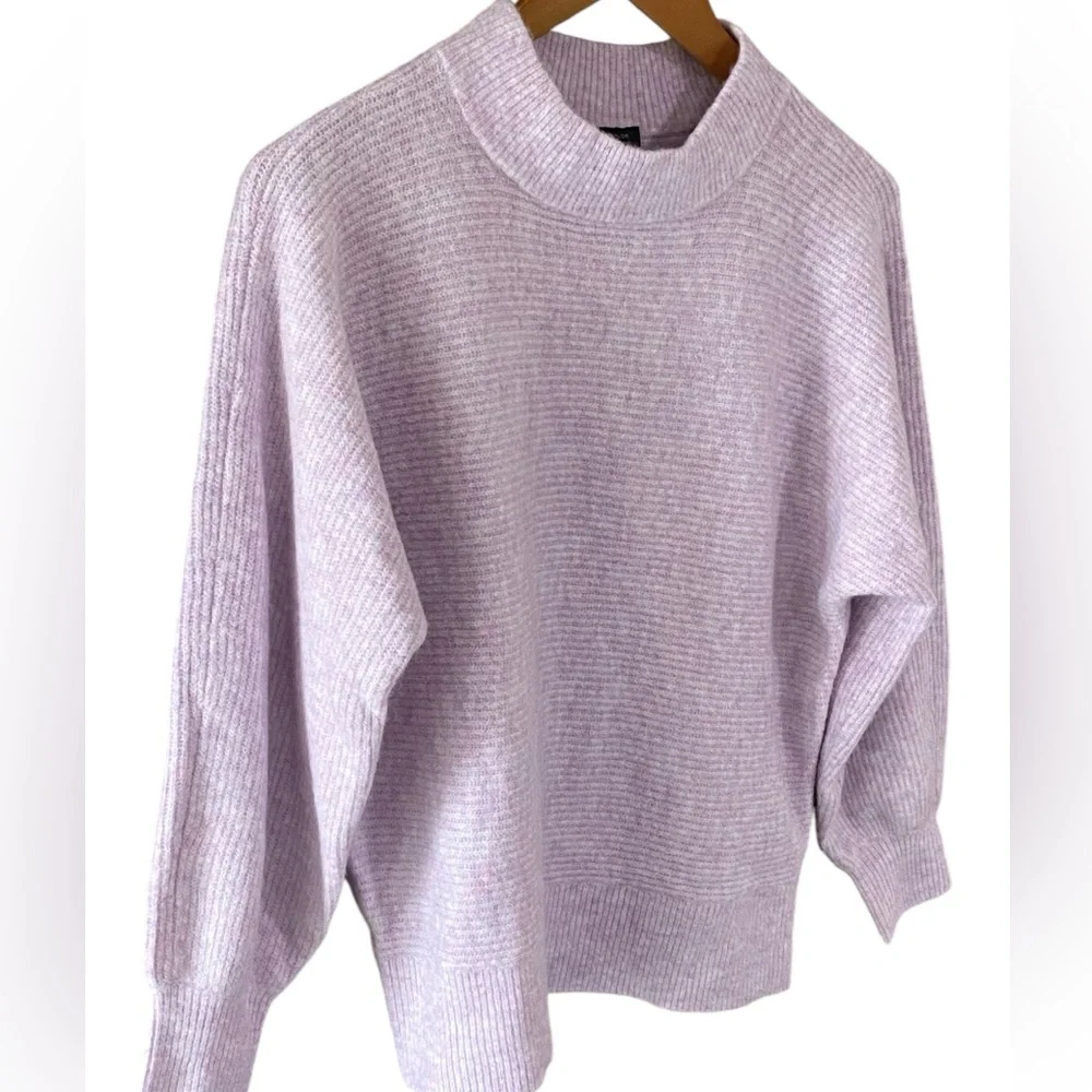 Ann Taylor Factory Cozy Ribbed Balloon Sleeve Sweater Size Medium - Picture 10 of 15